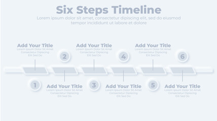 Modern infographic elements with 6 steps