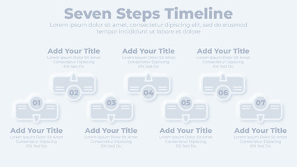 Business infographic design elements and flowchart steps