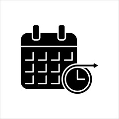 Long term icon. clock sign. vector illustration on white background. EPS 10