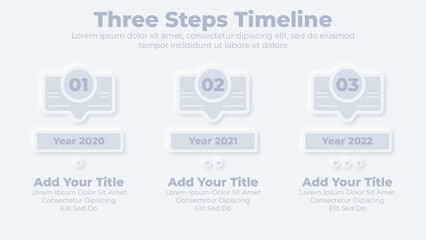 Fototapeta premium Flat banners for infographic presentation slide with three options or steps