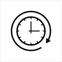 Long term icon. clock sign. vector illustration on white background. EPS 10