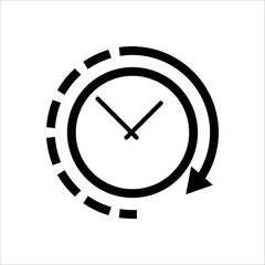 Long term icon. clock sign. vector illustration on white background. EPS 10