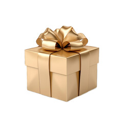 Friendship Day gift box isolated on transparent background. Generative AI