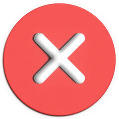 Obraz premium red cross button