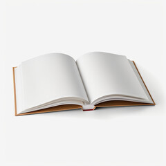 A front white cover book at the white background. Generative AI