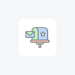 Captivating Christmas Mailbox Awesome Lineal Icon
