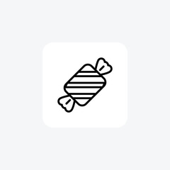 Delightful Christmas Candies Bags Line Icon