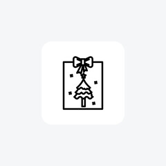 Enchanting Christmas Card Line Icon