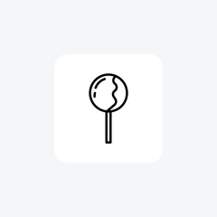 Tempting Christmas Lollipop Line Icon