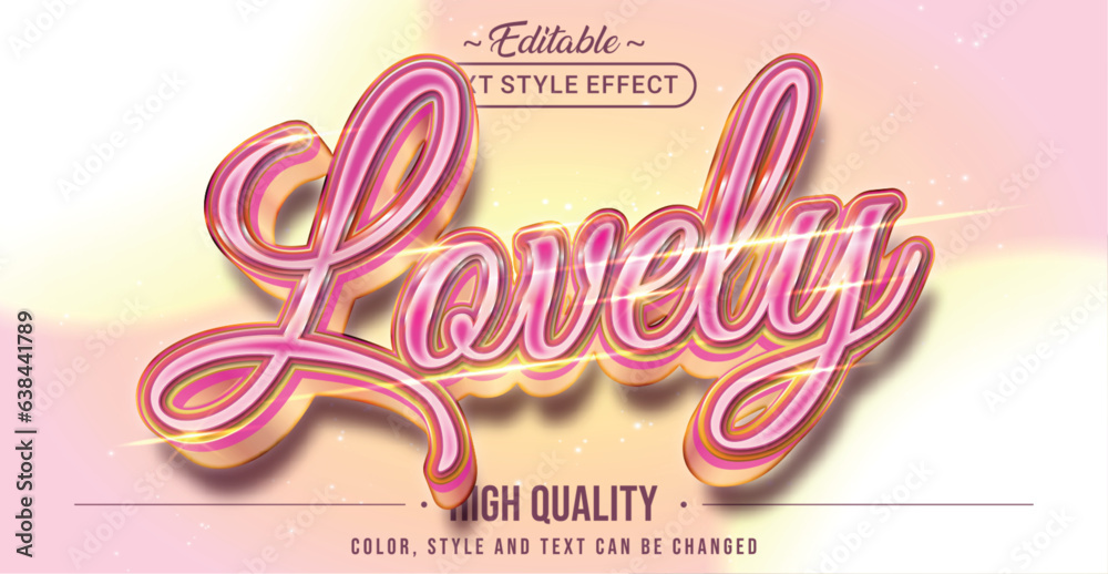 Poster editable text style effect - lovely text style theme.