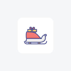 Enchanting Christmas Rides Filled Outline Icon