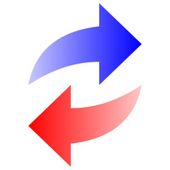 左右双方向のグラデーション矢印