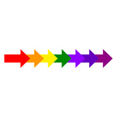 連続するグラデーションの矢印