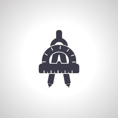 compass and protractor. geometry icon. Education sign