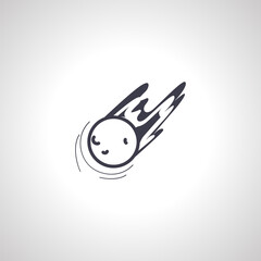 comet icon. asteroid icon. space comet icon. asteroid icon.