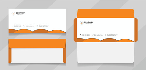 new trendy professional envelope design template