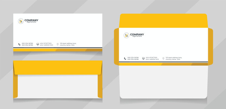 new trendy professional envelope design template