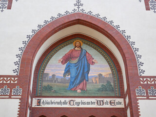 An der Katholisch – Apostolischen Kirche in der Leipziger Südvorstadt. Sachsen, Deutschland
