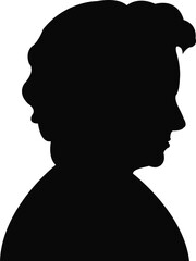 a woman head silhouette vector