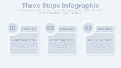 Flat banners for infographic presentation slide with 3 options or steps 