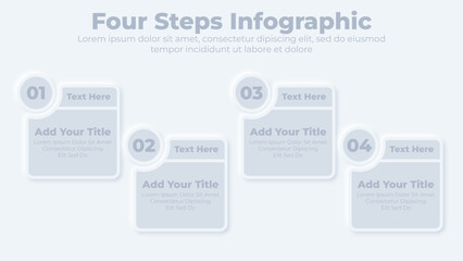 Flat banners for infographic presentation slide with 4 options or steps