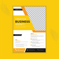 Creative business flyer and corporate design template. It can be adapted to brochures, magazines, annual reports, posters, presentations, flyers and banners, gradient colors, and white backgrounds