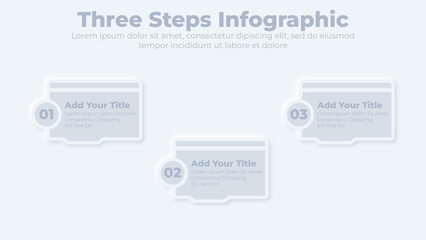 Business infographic design elements and flowchart steps