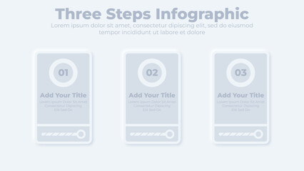 Flat banners for infographic presentation slide with 3 options or steps