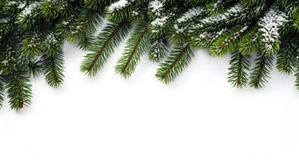 Obraz premium Christmas Tree on a Plain Background. Holiday Elegance. Christmas Greetings Website Header or Advertisement Background. Seasonal.