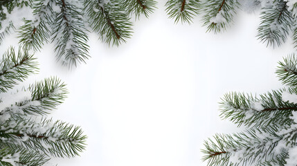 Christmas Tree on a Plain Background. Holiday Elegance. Christmas Greetings Website Header or Advertisement Background. Seasonal.