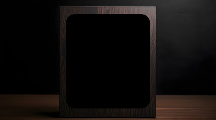 Dark Wood for Announcement. Modern Elegante setting for product placement. Natural Dark Wood for promotional display. Aspect ratio 16:9.