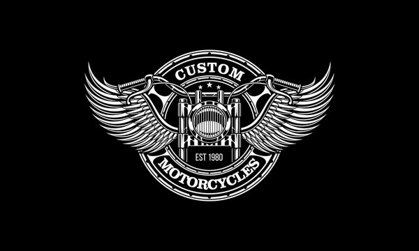 Custom motorcycle vintage emblem, logo motor badge