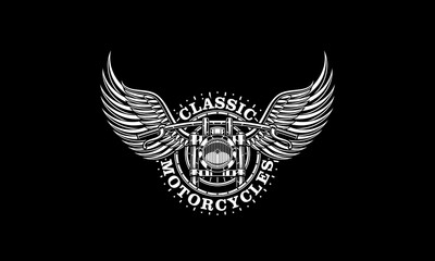 Custom motorcycle vintage emblem, logo motor badge