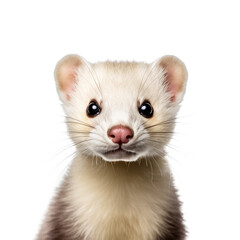 ferret isolated on transparent background cutout