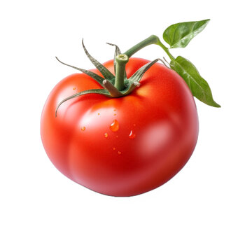 Tomato isolated on transparent background cutout