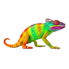 Obraz premium chameleon looking isolated on white