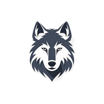 Wolf head logo template vector icon design. Canine logo concept.