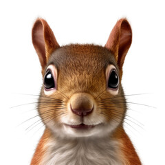 squirrel on transparent background cutout, Generative AI