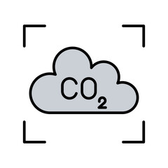 Carbon dioxide gas icon