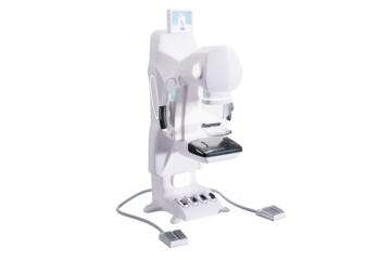 Mammogram device 3D rendering  for screening breast cancer in hospital on Transparent background.
