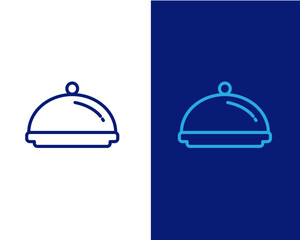 Food tray icon vector logo flat style illustration