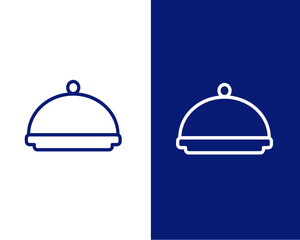 Obraz premium Food tray icon vector logo flat style illustration