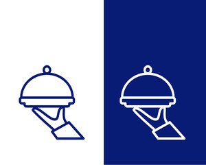 Food tray icon vector logo flat style illustration