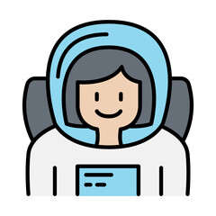 Woman astronaut icon