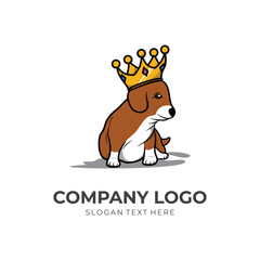 the dog king wearing the golden royal crown