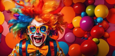 Creative party clown child