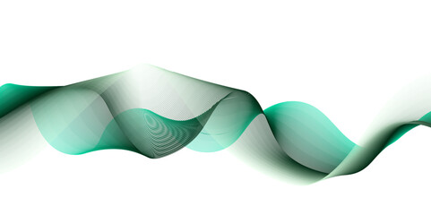Abstract colorful wave and curve lines with technology background. Abstract frequency sound wave technology and science background. Wavy banner, template design.