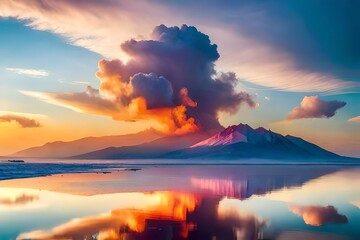 sunset over the sea