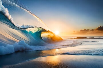 sunset on the sea