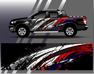 Race car wrap decal designs. Abstract racing and sport background for car livery or daily use car vinyl sticker